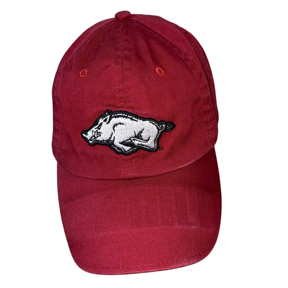 Arkansas Razorbacks Hog Logo Starter Adjustable Dad Hat Cap Red NCAA